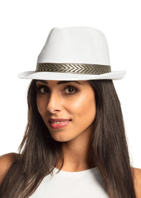 chapeau Borsalino blanc, chapeau blanc, Chapeau Borsalino Teddy, Blanc