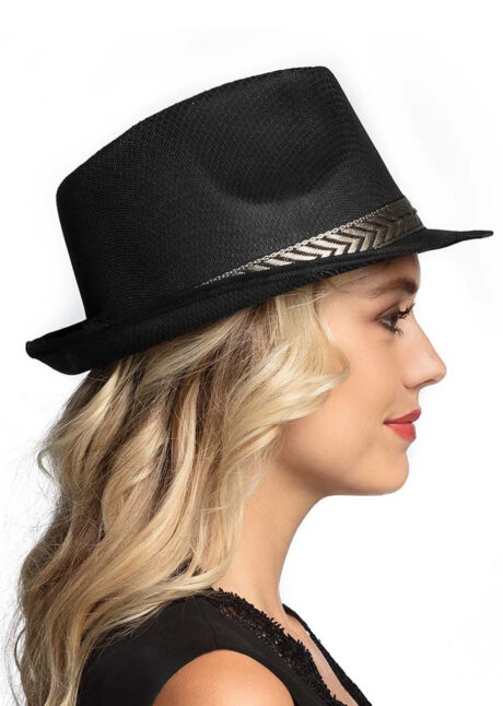 chapeau Borsalino noir, chapeau noir, Borsalino noir, Chapeau Borsalino Teddy, Noir