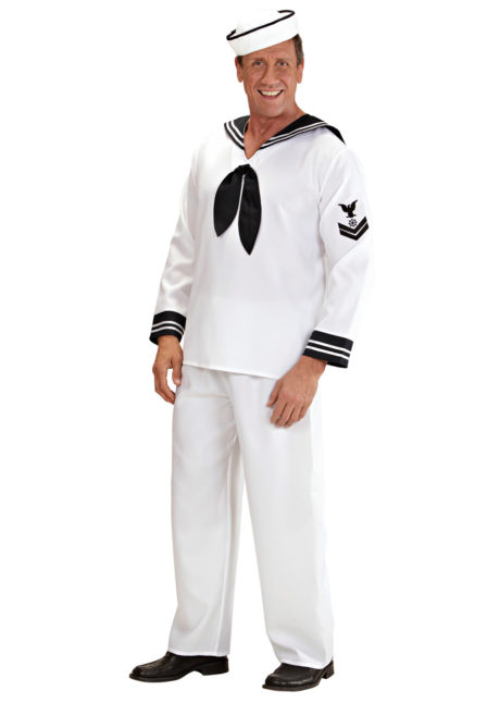 déguisement de marin homme, costume de marin, déguisement de matelot, costume de la marine, déguisement marine pour homme, Déguisement de Marin, Matelot Blanc