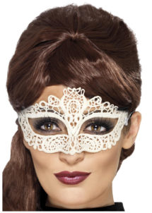 loup dentelle, masque en dentelle, Loup Dentelle, Blanc
