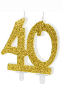 bougie 40 ans, bougies chiffres, bougies d'anniversaire
