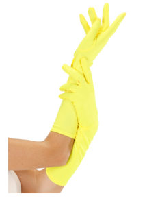 gants jaunes, gants fluos, gants déguisements
