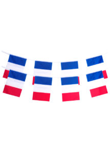 guirlande drapeaux français, guirlandes drapeaux france, décorations france, décorations euro, drapeaux pays, boutique supporter, Guirlande Drapeaux, France, Polyester