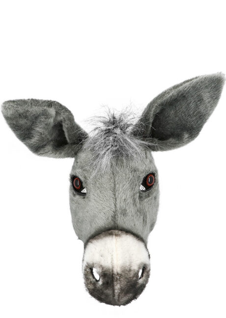 masque d'âne, masque d'ane, masques animaux, masque animal fourrure, Masque d’Ane, Fausse Fourrure, Demi Visage