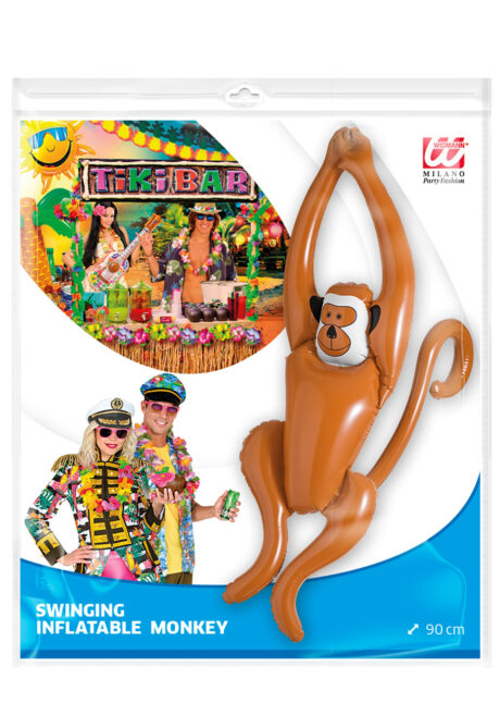 singe gonflable, décorations hawaï, décorations gonflables, faux animal, décorations tropicales, Singe Gonflable, 90 cm