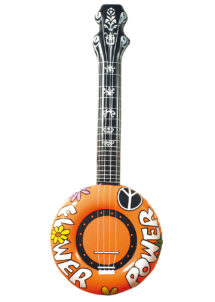 banjo gonflable, guitare gonflable, déguisement hippie