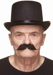moustache noire, postiche moustache noire, moustache début de siècle