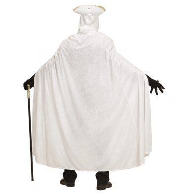 cape velours halloween, cape blanche à capuche, cape déguisement halloween, cape carnaval de venise déguisement, cape blanche à capuche, cape velours adulte, cape déguisement adulte Cape Blanche à Capuche, Velours