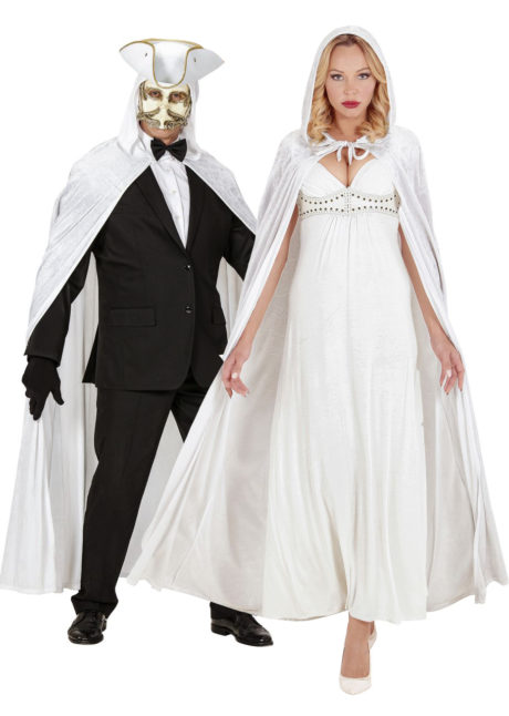 cape velours halloween, cape blanche à capuche, cape déguisement halloween, cape carnaval de venise déguisement, cape blanche à capuche, cape velours adulte, cape déguisement adulte, Cape Blanche à Capuche, Effet Velours