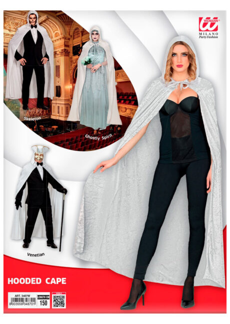 cape velours halloween, cape blanche à capuche, cape déguisement halloween, cape carnaval de venise déguisement, cape blanche à capuche, cape velours adulte, cape déguisement adulte, Cape Blanche à Capuche, Effet Velours