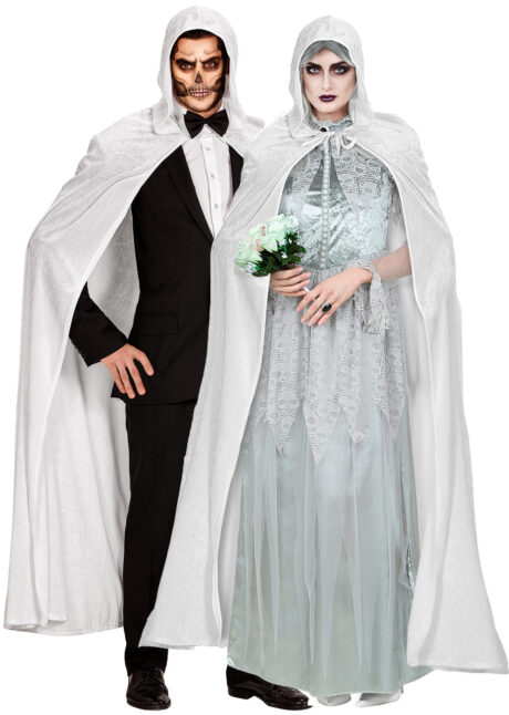 cape velours halloween, cape blanche à capuche, cape déguisement halloween, cape carnaval de venise déguisement, cape blanche à capuche, cape velours adulte, cape déguisement adulte, Cape Blanche à Capuche, Effet Velours