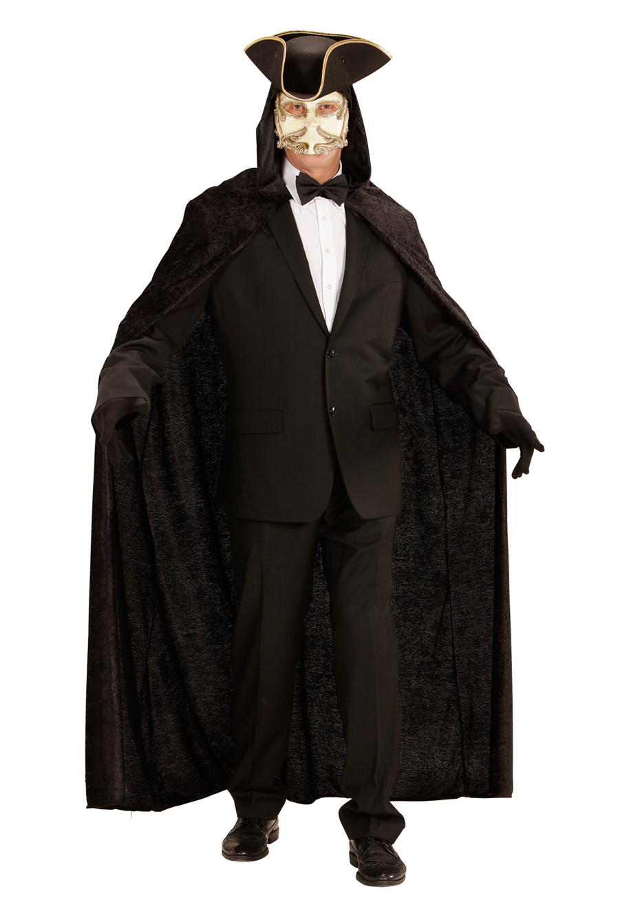 Costume De Sorcière Halloween Femme — Set 4 Pièces Avec Cape, Chapeau, Gants Et Masque Pour Soirée Déguisée