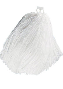 pompon de pom pom girl, pompon de cheerleader, accessoire pom pom girl déguisement, accessoire déguisement pom pom girl, Pompon de Pom Pom Girl, Blanc