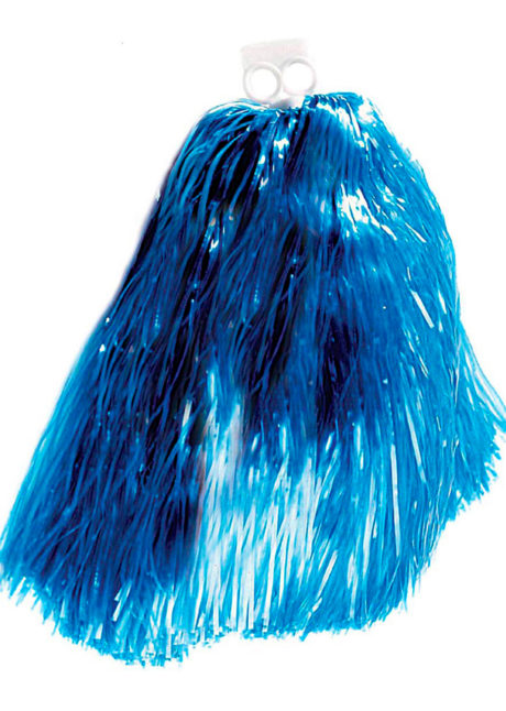 pompon de pom pom girl, pompon de cheerleader, accessoire pom pom girl déguisement, accessoire déguisement pom pom girl, Pompon de Pom Pom Girl, Bleu