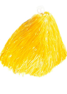 pompon de pom pom girl, pompon de cheerleader, accessoire pom pom girl déguisement, accessoire déguisement pom pom girl, Pompon de Pom Pom Girl, Jaune