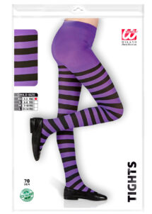 collant halloween fille, collant sorcière fille halloween, collant noir et violet