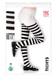 collant halloween fille, collant sorcière fille halloween, collant noir et blanc
