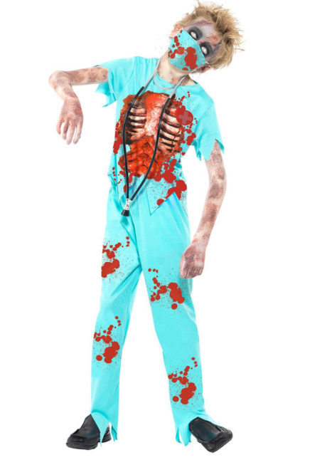déguisement halloween enfant, déguisement zombie enfant, costume halloween enfant, déguisement chirurgien zombie enfant, déguisement zombie garçon, Déguisement de Chirurgien Zombie, Garçon