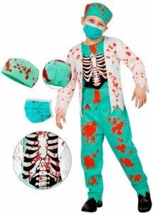 déguisement zombie garçon, déguisement chirurgien zombie garçon, costume docteur zombie enfant, Déguisement de Chirurgien Zombie Garçon