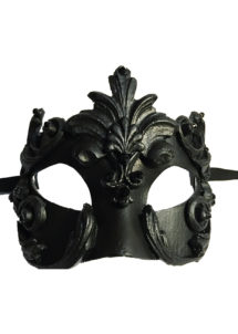 masque vénitien, loup vénitien, masque carnaval de venise, véritable masque vénitien, accessoire carnaval de venise, déguisement carnaval de venise, loup vénitien fait main, Vénitien, Barocco Aqua, Noir