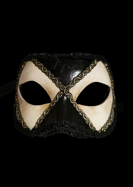 masque vénitien, loup vénitien, masque carnaval de Venise, masque noir et blanc, Masque Loup Vénitien, Civette Galon, Noir et Blanc