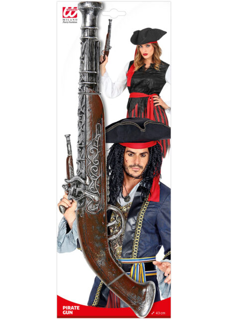 pistolet de pirate, revolver de pirate, armes de déguisement, faux pistolet ancien, Pistolet de Pirate, Effet Bois et Métal Vieilli