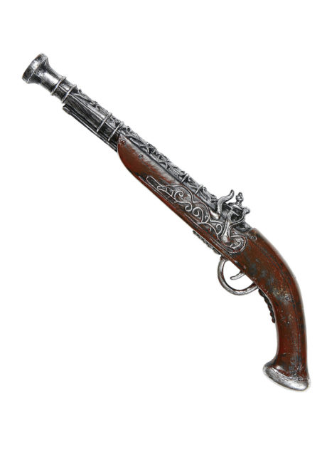 pistolet de pirate, revolver de pirate, armes de déguisement, faux pistolet ancien, Pistolet de Pirate, Effet Bois et Métal Vieilli