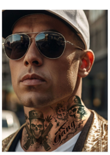 faux tatouages gangster, faux tatouages gang, tatouages cou, Faux Tatouages Gangsta pour le Cou – Thug Life