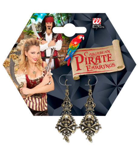 boucles oreilles pirate, boucles oreilles têtes de mort, bijoux pirate, Boucles d’Oreilles, Tête de Mort Pirate