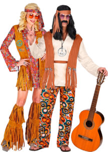 déguisement de hippie, costume de hippie couple, duo de hippies