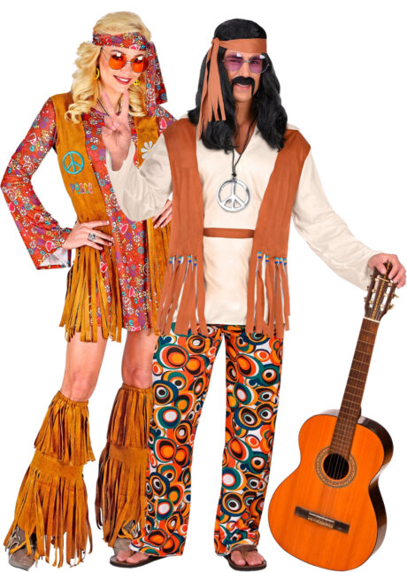 déguisement de hippie, costume de hippie couple, duo de hippies, Déguisements Couple, Hippies Années 70