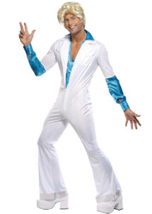 déguisement disco homme, déguisement Travolta homme, déguisement fièvre du samedi soir, Déguisement Disco, Combinaison 70 Blanche