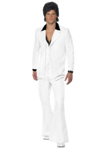déguisement disco homme, déguisement Travolta homme, déguisement fièvre du samedi soir, Déguisement Disco Années 70, Suit Costume, Blanc