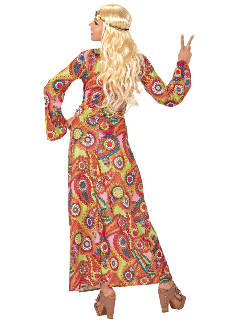 DEGUISEMENT-HIPPIE-0654-2, Déguisement Hippie, Robe Longue 70s