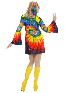 déguisement hippie femme, robe hippie, robe psychédélique