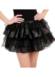 tutu pour femme, tutu noir, jupon noir, jupon femme, tutu femme déguisement, déguisement tutu, accessoire tutu déguisement, accessoire déguisement tutu noir, Tutu Noir, en Tulle et Satin