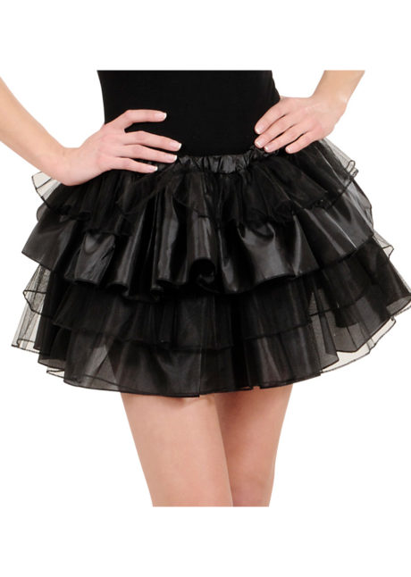 tutu pour femme, tutu noir, jupon noir, jupon femme, tutu femme déguisement, déguisement tutu, accessoire tutu déguisement, accessoire déguisement tutu noir, Tutu Noir, en Tulle et Satin