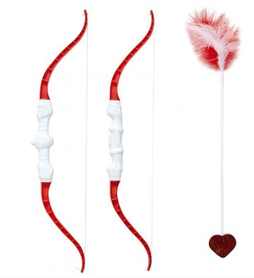 arc de cupidon, faux arc, arc de déguisement, accessoire déguisement, accessoire saint valentin Arc de Cupidon, Coeur Paillettes