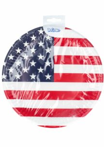 ASSIETTES USA EN CARTON, assiettes USA, vaisselle thème USA