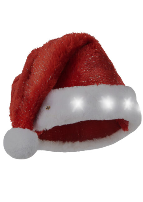 Bonnet Père Noël - Lot De 12, Tissu Non-Tissé Rouge/Blanc, 24x32 Cm - Pour Fête, Déguisement, Animation Noël