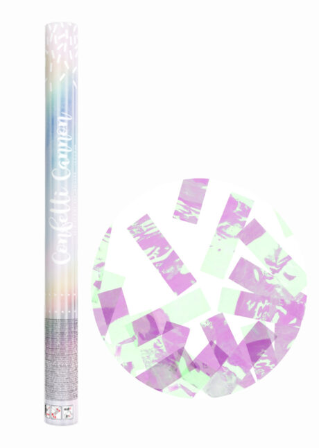 canon à confettis papier irisé, canon à confettis, Canon à Confettis Irisés, 60 cm