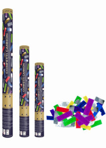 CANON-A-CONFETTIS-MULTICOLORES, Canon à Confettis Multicolores, 40, 60, ou 80 cm