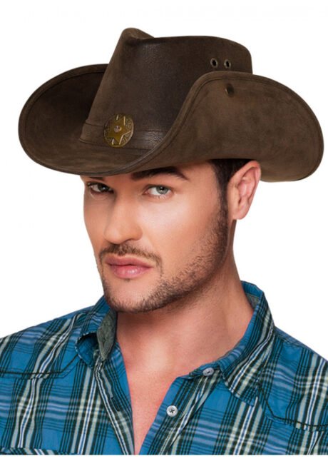 chapeau de cowboy, chapeaux de cowboys, chapeaux de cow boy, accessoires déguisement cowboy, Chapeau de Cowboy, Marron, Nevada