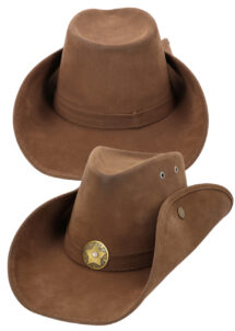 chapeau de cowboy marron, chapeau cowboy bords relevés, Chapeau de Cowboy, Marron, Nevada