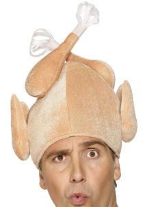 chapeau humour, chapeau dinde de noel, chapeau poulet, bonnet de noel original, chapeau thanksgiving, bonnet de poulet, bonnet de dinde, accessoire noel déguisement, accessoire déguisement noel, chapeau humoristique, Chapeau Dinde de Noël, ou Poulet Rôti