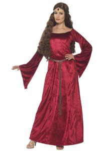 déguisement médiéval femme, costume médiéval femme, déguisement moyen age femme, robe moyen age déguisement, robe médiévale déguisement, déguisement médiéval femme, Déguisement de Princesse Médiévale, Velours Rouge