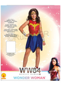 déguisement wonderwoman enfant, déguisement mardi gras super héros, déguisement wonder woman fille, costume super héroïne enfant, déguisement mardi gras