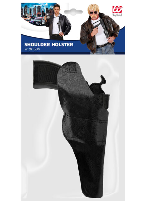 holster de police, étui à pistolets, étui à révolver déguisement, étuis pour armes factices, holsters, étui pistolet d'épaule, holster épaule, Holster de Police avec Pistolet