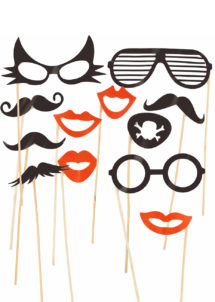 kit Photo Booth, moustaches pour photos, accessoire déguisement photos, accessoires déguisements