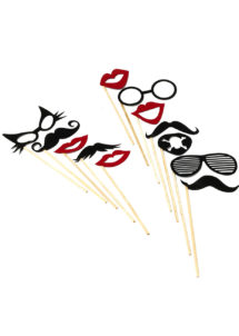 kit Photo Booth, moustaches pour photos, accessoire déguisement photos, accessoires déguisements